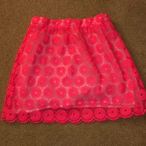 Lilly Pulitzer Fiesta Pink Mimosa Pinwheel Skirt